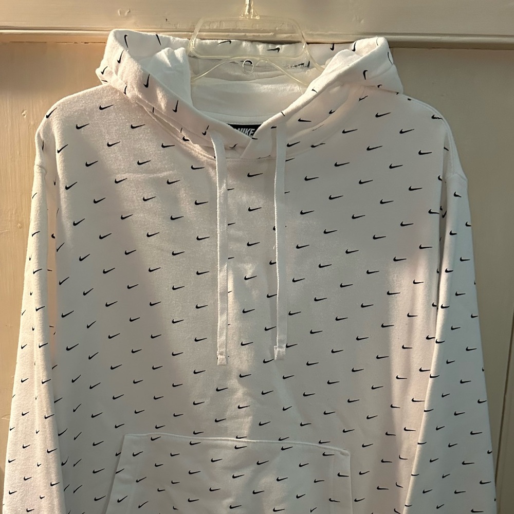 Nike, white with black swoosh, medium, lightly used.